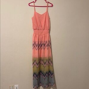 Love Fire Coral Maxi Dress